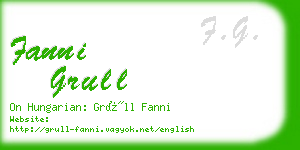 fanni grull business card